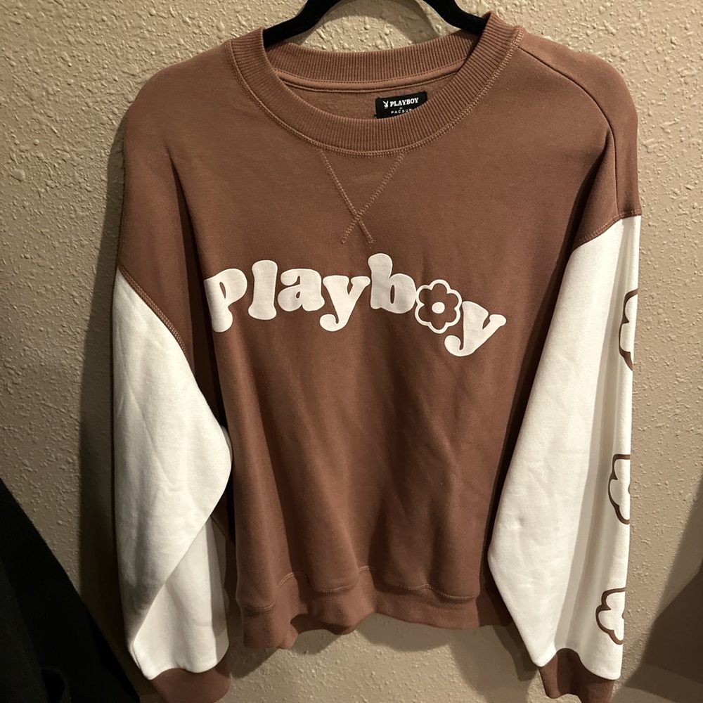 Playboy PacSun Brown Crewneck